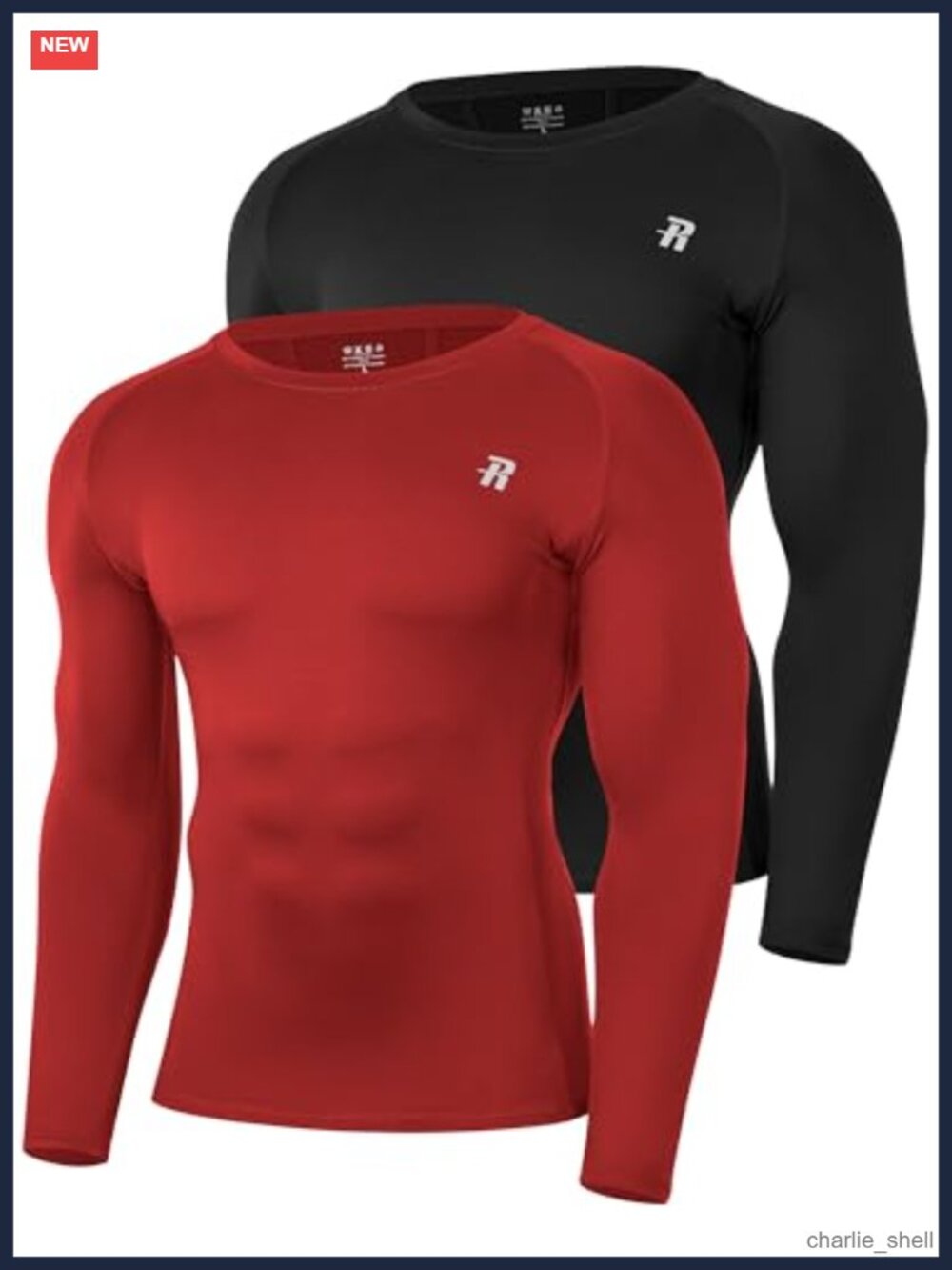 Men's Long Sleeve Compression Shirt Cool Dry Workout Base Layer Top